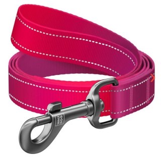 Collar Collar WauDog Nylon Mono Smycz nylonowa odblaskowa S 15mm/200cm różowa