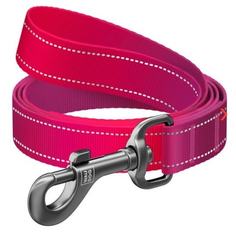 Collar Collar WauDog Nylon Mono Smycz nylonowa odblaskowa S 15mm/200cm różowa