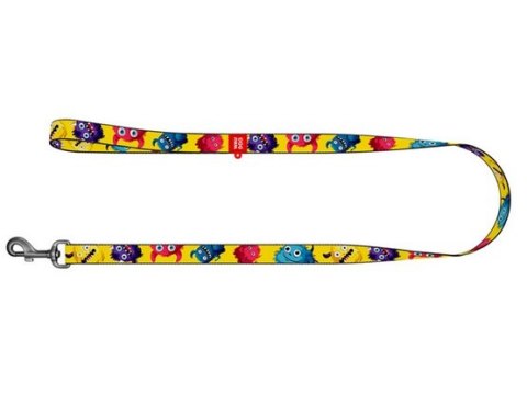Collar Collar WauDog Nylon Smycz nylonowa L-XXL 25mm/200cm, wzór FUTRZANE POTWORY