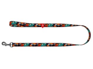 Collar Collar WauDog Nylon Smycz nylonowa M 20mm/200cm, wzór ZĘBATE POTWORY