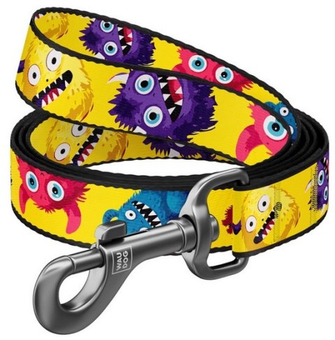 Collar Collar WauDog Nylon Smycz nylonowa S 15mm/200cm, wzór FUTRZANE POTWORY