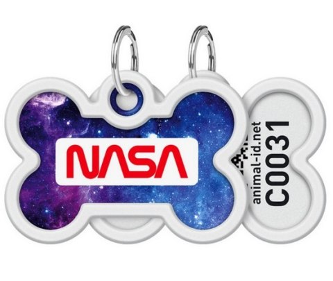 Collar Collar WauDog Smart ID Zawieszka z QR-paszportem kość 4x3cm NASA21