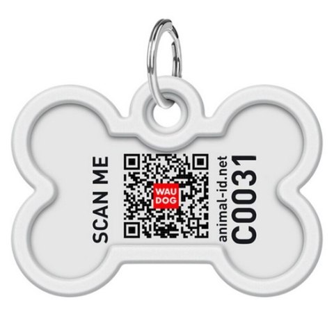 Collar Collar WauDog Smart ID Zawieszka z QR-paszportem kość 4x3cm futrzane potwory