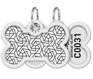 Collar Collar WauDog Smart ID Zawieszka z QR-paszportem kość 4x3cm geometria