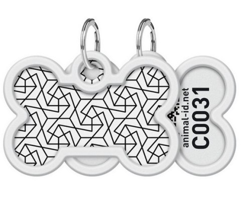 Collar Collar WauDog Smart ID Zawieszka z QR-paszportem kość 4x3cm geometria