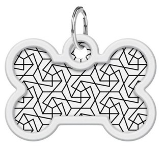 Collar Collar WauDog Smart ID Zawieszka z QR-paszportem kość 4x3cm geometria
