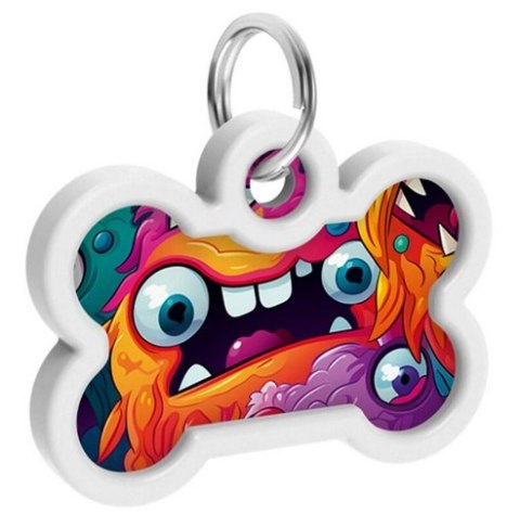 Collar Collar WauDog Smart ID Zawieszka z QR-paszportem kość 4x3cm zębate potwory