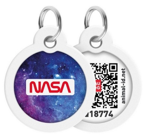 Collar Collar WauDog Smart ID Zawieszka z QR-paszportem okrągła 3cm NASA21