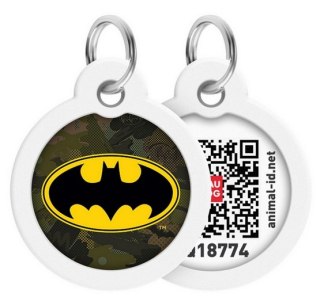 Collar Collar WauDog Smart ID Zawieszka z QR-paszportem okrągła 3cm batman zielony
