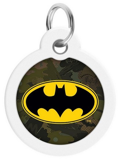 Collar Collar WauDog Smart ID Zawieszka z QR-paszportem okrągła 3cm batman zielony