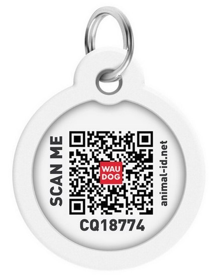 Collar Collar WauDog Smart ID Zawieszka z QR-paszportem okrągła 3cm batman zielony