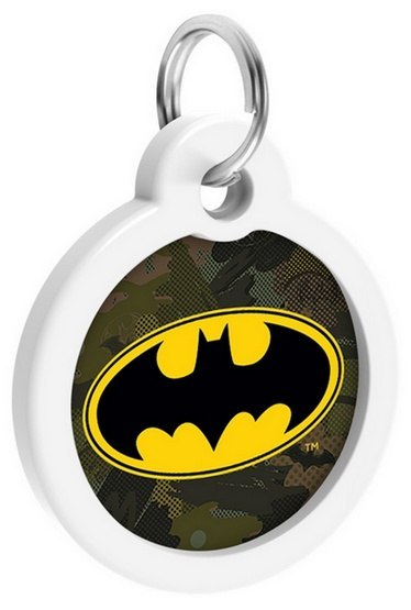 Collar Collar WauDog Smart ID Zawieszka z QR-paszportem okrągła 3cm batman zielony