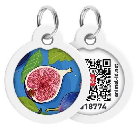 Collar Collar WauDog Smart ID Zawieszka z QR-paszportem okrągła 3cm figa