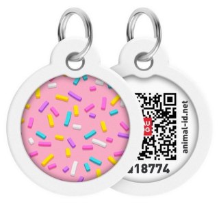 Collar Collar WauDog Smart ID Zawieszka z QR-paszportem okrągła 3cm marshmellow