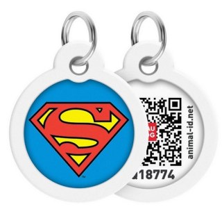 Collar Collar WauDog Smart ID Zawieszka z QR-paszportem okrągła 3cm superman bohater