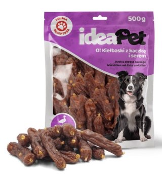 IdeaPet IdeaPet Kiełbaski z kaczką i serem 500g