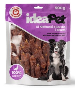 IdeaPet IdeaPet Kiełbaski z kaczką i serem 500g