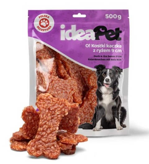 IdeaPet IdeaPet Kostki z kaczką i ryżem 9cm 500g