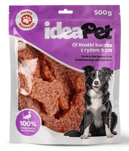 IdeaPet IdeaPet Kostki z kaczką i ryżem 9cm 500g