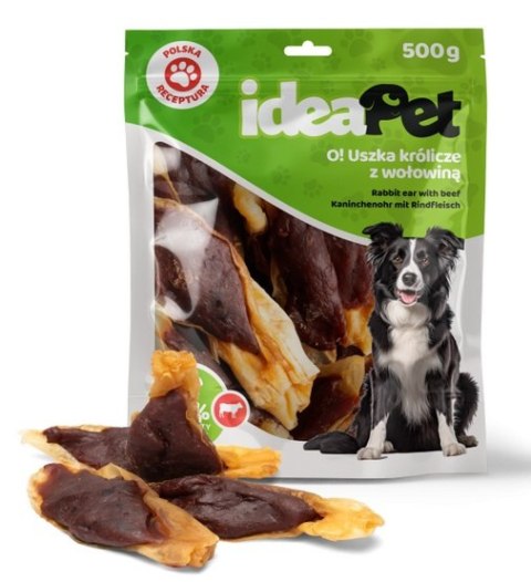IdeaPet IdeaPet Uszka królicze z wołowiną 500g