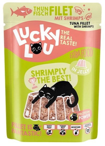 Lucky Lou Lucky Lou Extrafood Tuńczyk i krewetki w galaretce saszetka 70g