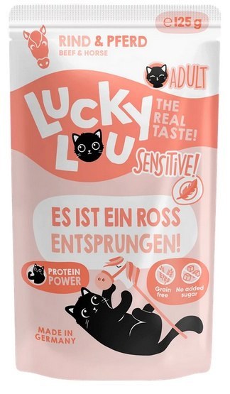 Lucky Lou Lucky Lou Lifestage Sensitive Wołowina i konina saszetka 125g
