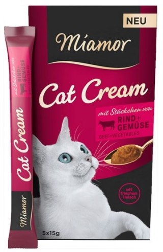 Miamor Miamor Cat Cream Wolowina i warzywa 5x15g