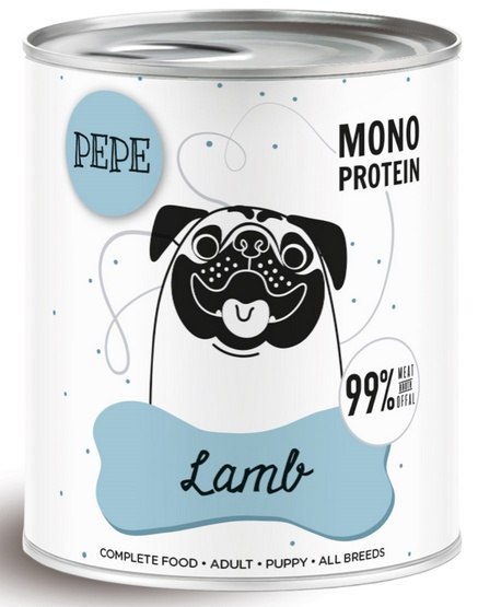 Paka Zwierzaka Paka Zwierzaka PEPE Lamb (jagnięcina) puszka 800g