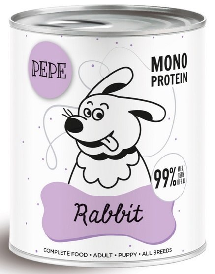 Paka Zwierzaka Paka Zwierzaka PEPE Rabbit (królik) puszka 800g