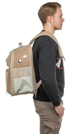 Trixie Trixie Plecak Willow do transportu psa 38x25x45cm beżowo-brązowy [TX-28831]