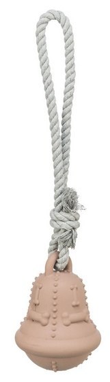 Trixie Trixie Zabawka Świąteczna dla psa Dzwonek z linką beżowy 12/36cm [TX-92018]