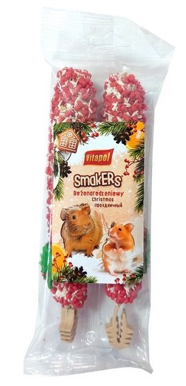 Vitapol Vitapol Smakers dla gryzoni - świąteczny (różowy) 2szt [3171]
