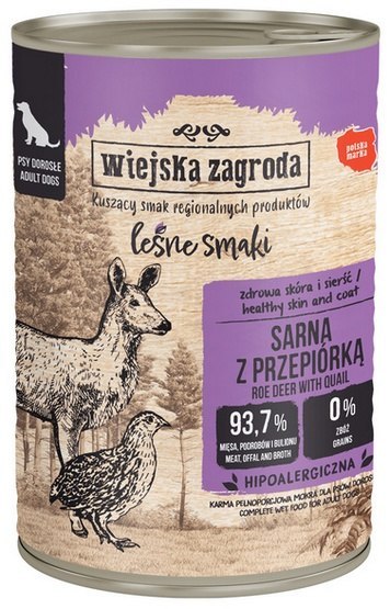 Wiejska Zagroda Wiejska Zagroda Leśne Smaki Sarna z przepiórką puszka 400g