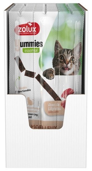 Zolux Zolux Yummies Miękki przysmak dla kota - Pałeczki Jagnięcina & Ryż 3x5g