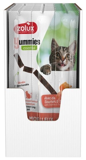 Zolux Zolux Yummies Miękki przysmak dla kota - Pałeczki Łosoś & Pstrąg 3x5g