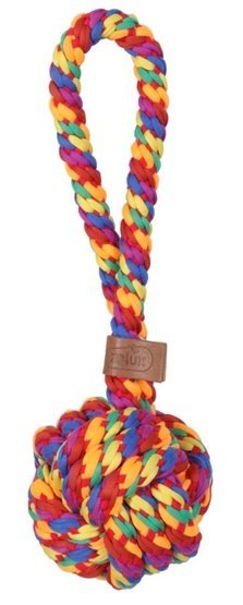 Zolux Zolux Zabawka dla psa szarpak piłka sznur Rainbow 9,5cm