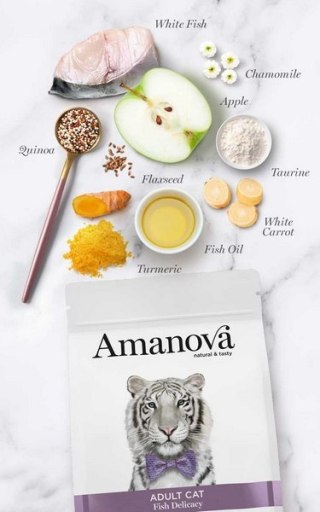 Amanova Amanova Cat Adult Fish Delicacy White Fish - biała ryba 1,5kg