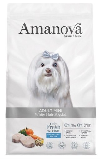 Amanova Amanova Dog Adult Mini White Hair Special 800g
