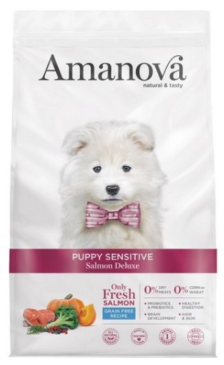 Amanova Amanova Dog Puppy Sensitive Salmon Deluxe - łosoś 7kg