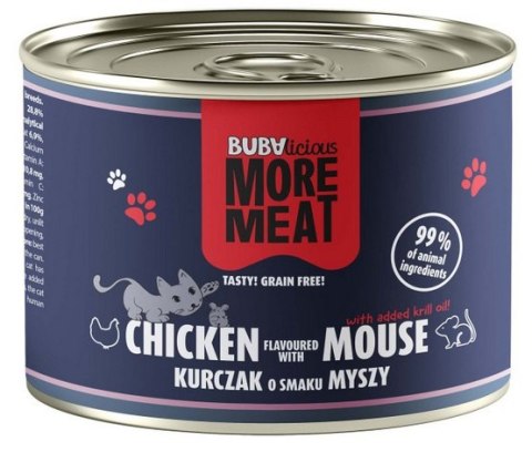 BUBA Pet BUBAlicious Kot More Meat Duo kurczak i mysz puszka 185g