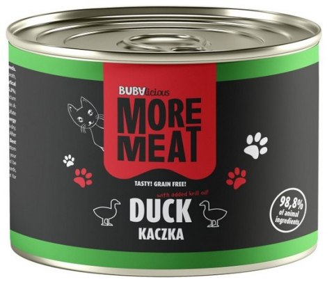 BUBA Pet BUBAlicious Kot More Meat Mono kaczka puszka 185g