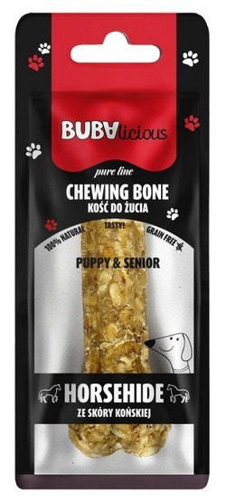 BUBA Pet BUBAlicious Pure Line kość do żucia Puppy & Senior ze skóry końskiej 12 cm [8717]