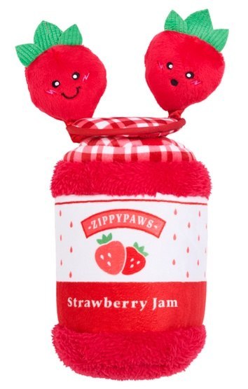 BUBA Pet ZippyPaws Pluszowa norka bungee dla psa Dżem truskawkowy [ZP1113]