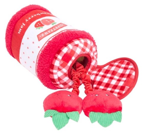 BUBA Pet ZippyPaws Pluszowa norka bungee dla psa Dżem truskawkowy [ZP1113]
