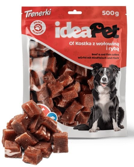 IdeaPet IdeaPet Kostka z wołowiną i rybą 500g