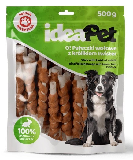 IdeaPet IdeaPet Pałeczki wołowe z królikiem Twister 500g