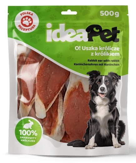 IdeaPet IdeaPet Uszka królicze z królikiem 500g