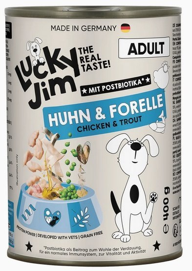 Lucky Jim Lucky Jim Classic Adult Kurczak i pstrąg puszka 400g