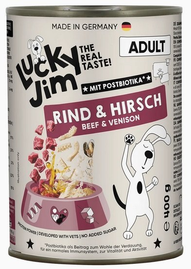 Lucky Jim Lucky Jim Classic Adult Wołowina i jeleń puszka 400g