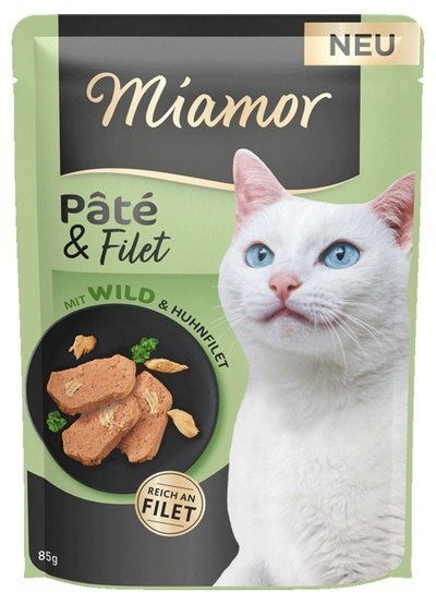 Miamor Feine Filets Miamor Pate & Filet Dziczyzna & Kurczak saszetka 85g